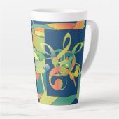 トールマグとグラフィックデザインバイパットウィラードデザイン カフェラテマグ (右アングル)