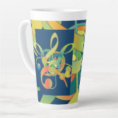 トールマグとグラフィックデザインバイパットウィラードデザイン カフェラテマグ (左アングル)