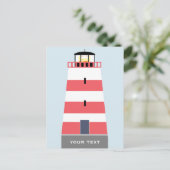 トールラ赤と白イトハパーソナライズされたウス シーズンポストカード (スタンド正面)