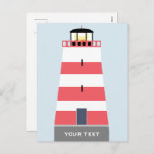 トールラ赤と白イトハパーソナライズされたウス シーズンポストカード (正面/裏面)