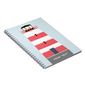 トールラ赤と白イトハパーソナライズされたウス ノートブック (右側)