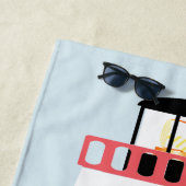 トールラ赤と白イトハパーソナライズされたウス ビーチタオル (インサイチュ)