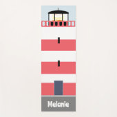 トールラ赤と白イトハパーソナライズされたウス ヨガマット (正面)