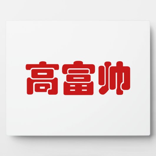 トールリッチ&ハンサム高富帅ハン中国のジーミーム フォトプラーク (正面)