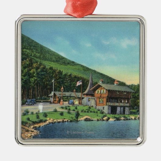 トール・ハウスの湖のスティーヴンスの眺め メタルオーナメント (正面)