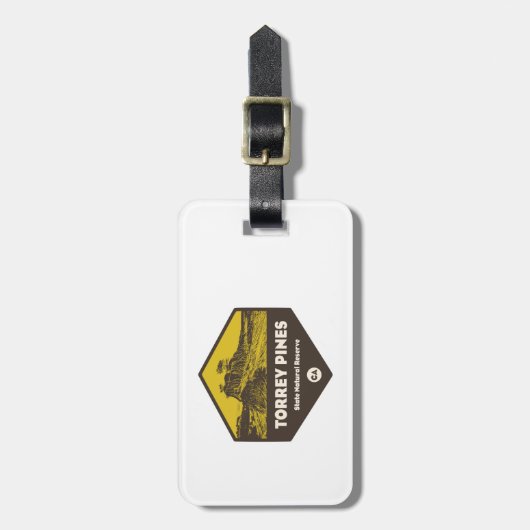 トーレイパインズ州リザーブカリフォルニア ラゲッジタグ (正面縦)