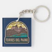 トーレスデルペイネナショナルパークチリアートヴィンテージ キーホルダー (裏面)