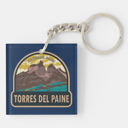 トーレスデルペイネナショナルパークチリアートヴィンテージ キーホルダー (裏面)