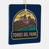 トーレスデルペイネナショナルパークチリアートヴィンテージ セラミックオーナメント (右)
