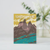 トーレスデルペイネナショナルパークチリアートヴィンテージ ポストカード (スタンド正面)