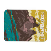 トーレスデルペイネナショナルパークチリアートヴィンテージ マグネット (横)