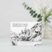 トーレスデルペイネパタゴニアチリ ポストカード (スタンド正面)