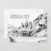トーレスデルペイネパタゴニアチリ ポストカード (正面/裏面)