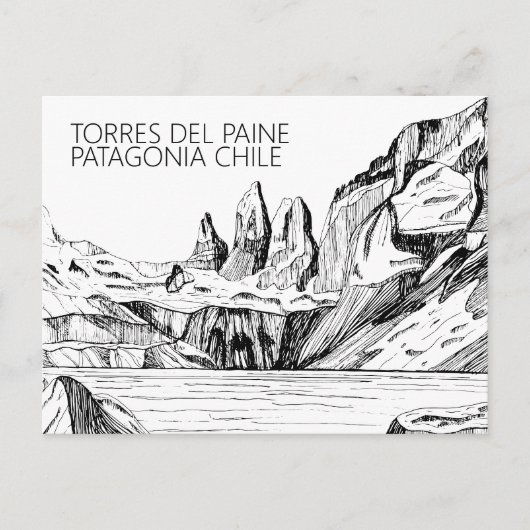 トーレスデルペイネパタゴニアチリ ポストカード (正面)