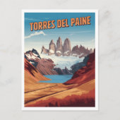 トーレスデルペイネ国立公園チリパタゴニア ポストカード (正面)
