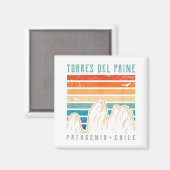 トーレスデルペインTシャツレトロチリマウンテンHiki マグネット (正面/裏面)