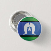 トーレス海峡諸島丸アイコン国旗 缶バッジ (正面&裏面)