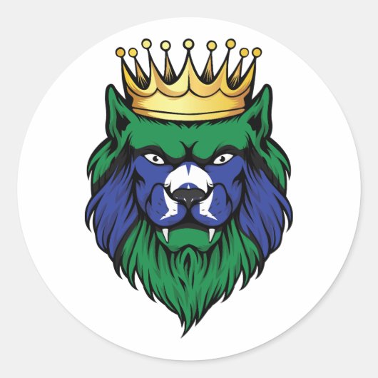 トーレス海峡諸島獅子王旗 ラウンドシール (正面)