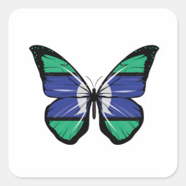トーレス諸島蝶の国旗 スクエアシール