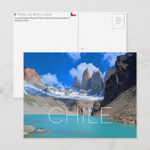 トーレス・デル・パイネ (Torres del Paine) , チリ 旅行 ポストカード
