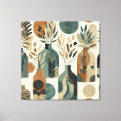 トーンとを使用自然したミニマル離れラストライン キャンバスプリント (正面)