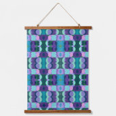 トーンの幾何学円クール形 吊り下げ型タペストリー (正面)