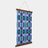 トーンの幾何学円クール形 吊り下げ型タペストリー (傾斜あり)