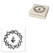 トーンの王冠イエスの聖なるハート ラバースタンプ (押印)