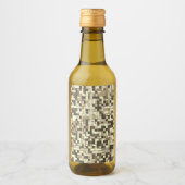 トーンの重なり合うミニ正方形ベージュからブラウン ワインラベル (正面)