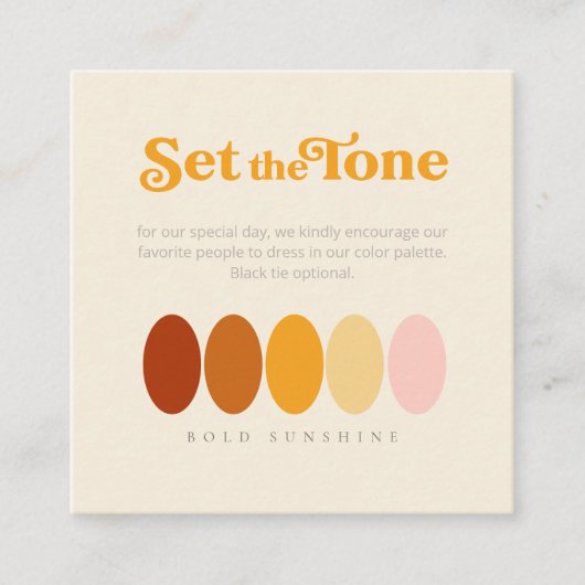 トーンはっきりしたサンシャインカラーパレットID1048を設定 エンクロージャーカード (正面)