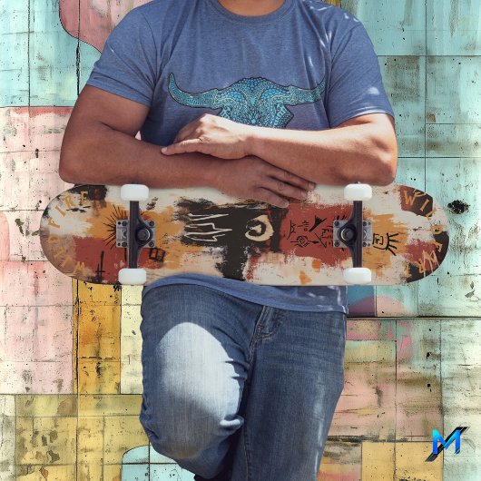 トーンインスパイアのトリアル・グラフィティ自然抽象芸術 スケートボード