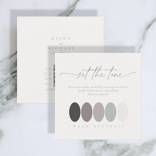 トーンウォームニュートラルカラーパレットID1020を設定する エンクロージャーカード