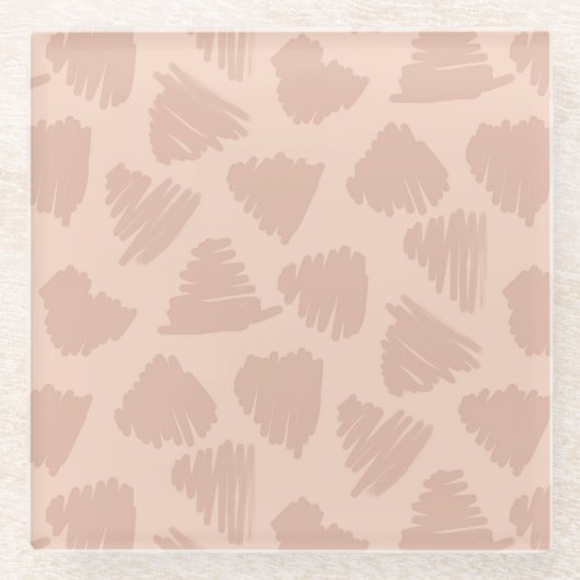 トーンオントーン秋ブレンダー木地の質感 ガラスコースター (正面)