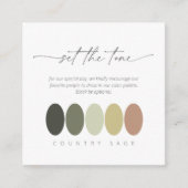 トーンカントリーセージのカラーパレットID786を設定する エンクロージャーカード (正面)