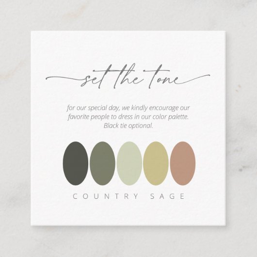 トーンカントリーセージのカラーパレットID786を設定する エンクロージャーカード (正面)