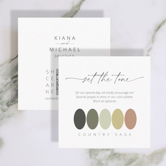 トーンカントリーセージのカラーパレットID786を設定する エンクロージャーカード