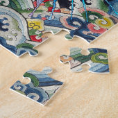 トーンクラウンイエスキリストパッション抽象芸術アート ジグソーパズル (側面)