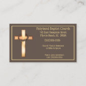 トーンクラウンクロスチャーチビジネスカード 名刺 (正面)