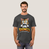 トーンス - 運転する猫 Tシャツ (正面フル)