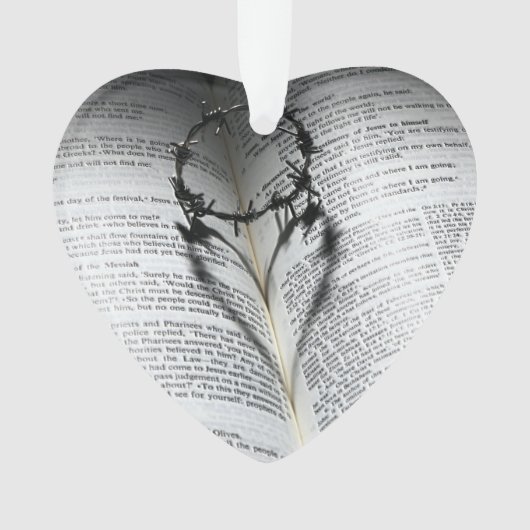 トーンズのハートと聖書 オーナメント (正面)