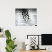 トーンズのハートと聖書 ポスター (ホームオフィス)