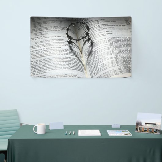 トーンズのハートと聖書 横断幕 (トレードショー)