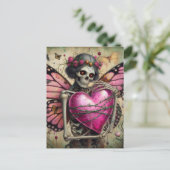 トーンズのハート包まれたのスケルトン ポストカード (スタンド正面)