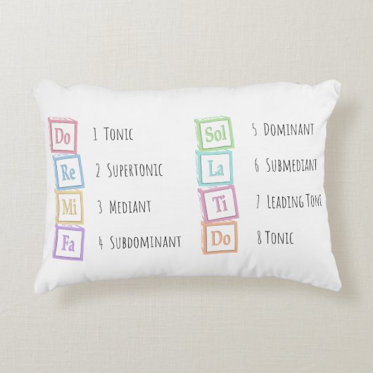 トーンズオブザスケールソルフェッジオミュージカルベビーブロック アクセントクッション (正面)