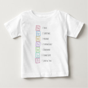 トーンズオブザスケールソルフェッジオミュージカルベビーブロック ベビーTシャツ