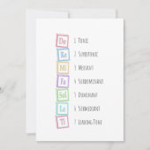 トーンズオブザスケールソルフェッジオミュージカルベビーブロック 招待状 (正面)