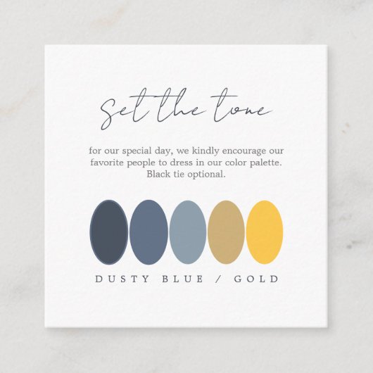 トーンダスティブルー金ゴールドカラーパレットID1045の設定 エンクロージャーカード (正面)