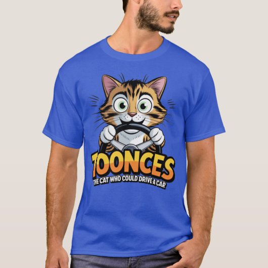 トーンツ - 運転する猫 Tシャツ (正面)