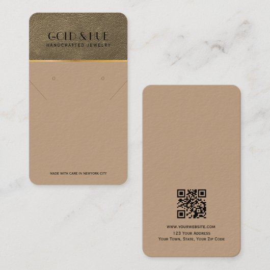 トーントーンレザージュエリー表示 名刺 (正面/裏面)