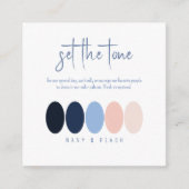 トーンネイビーピーチカラーパレットID1110を設定 エンクロージャーカード (正面)